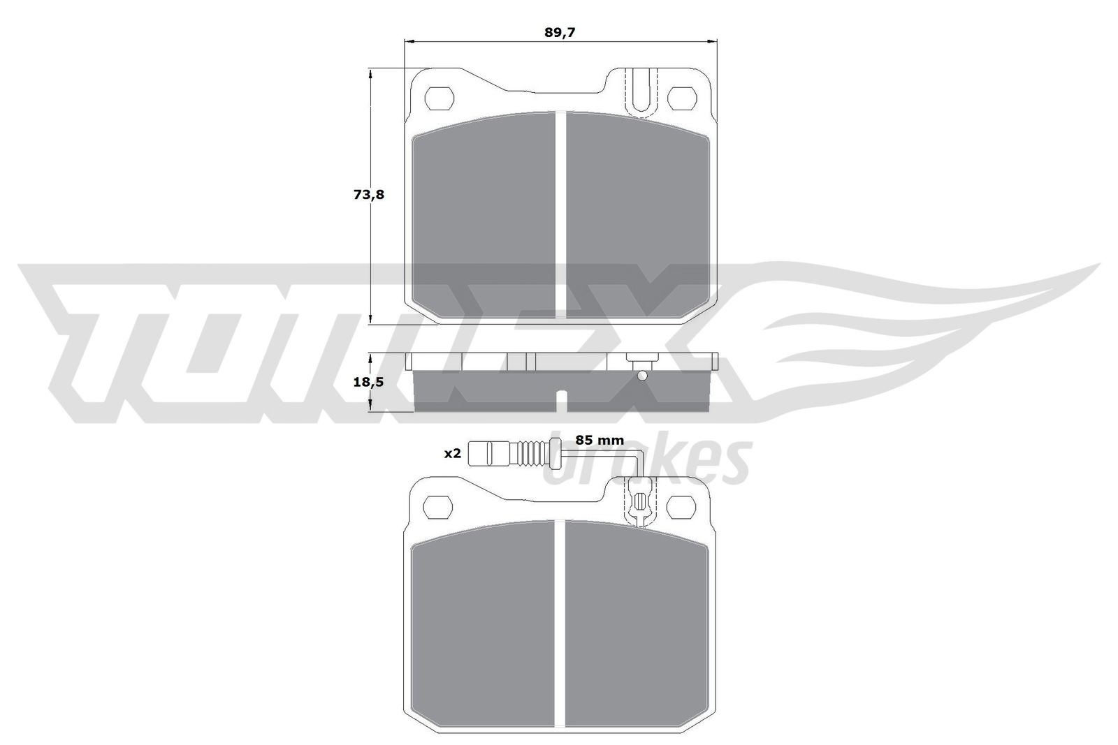 Sada brzdových platničiek kotúčovej brzdy TOMEX Brakes